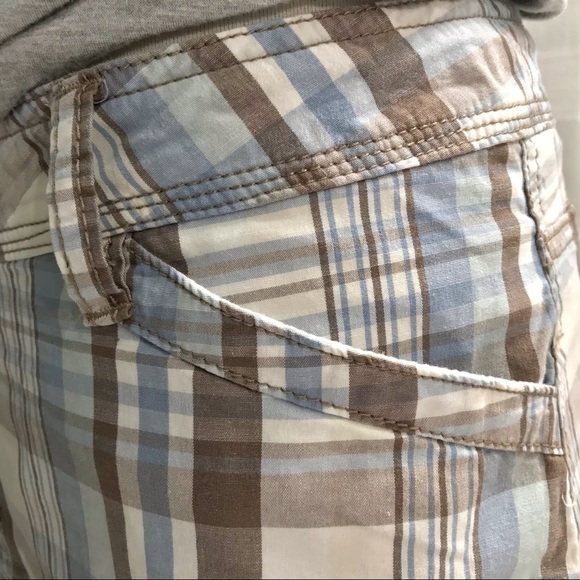 DENVER HAYES skort, white/taupe/blue, size 6 - Picture 3 of 9